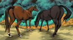  abby animal_genitalia animal_pussy conditional_dnp duo equid equine equine_pussy female feral forest forest_background genitals hi_res horse jotun22 mammal nature nature_background plant pussy tree 