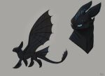  avastra avi_(character) black_body blue_eyes claws dragon dreamworks fury hi_res how_to_train_your_dragon male scalie solo toothless western_dragon wings 