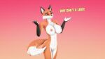  16:9 2022 3d_(artwork) 4k absurd_res alice_(gold97fox) alternate_version_at_source anthro black_body black_fur black_nose blue_eyes breasts camel_toe canid canine cheek_tuft chest_tuft digital_media_(artwork) facial_tuft female fox fur genitals gold97fox hi_res mammal nipples nude orange_body orange_fur pink_nipples pussy simple_background solo source_filmmaker text tuft white_body white_fur widescreen 