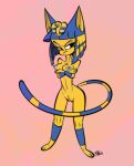  animal_crossing ankha_(animal_crossing) breasts female genitals nintendo nipples nude pussy solo themrock video_games 