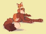  2022 anthro breasts brown_body brown_fur canid canine digital_media_(artwork) digitigrade featureless_breasts featureless_crotch female fox fur hoot_(artist) looking_at_viewer mammal orange_body orange_fur smile yellow_eyes 