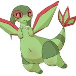  ambiguous_gender blush bunnag colored_sketch feral flygon green_body green_skin markings navel nintendo pok&eacute;mon pok&eacute;mon_(species) simple_background sketch solo striped_markings striped_tail stripes tail_markings video_games white_background 