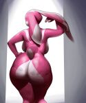  5:6 anthro back_boob big_butt breasts butt conditional_dnp female fur hand_on_hip hi_res lagomorph leporid mammal multicolored_body multicolored_fur nude rabbit rear_view solo standing thick_thighs two_tone_body two_tone_fur wide_hips xopachi 