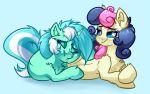  2021 absurd_res blue_eyes bonbon_(mlp) canon_couple duo earth_pony embrace equid equine female female/female feral friendship_is_magic fur green_body green_fur hair hasbro hi_res horn horse lyra_heartstrings_(mlp) mammal multicolored_hair my_little_pony pony resting_on_partner romantic romantic_couple simple_background tan_body tan_fur two_tone_hair unicorn witchtaunter 