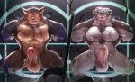  abs absurd_res ahegao anthro balls bdsm biceps blush bodily_fluids canid canine canis captured domestic_dog duo erection genital_fluids genitals hi_res horkeukamui lifewonders live-a-hero looking_pleasured male mammal muscular muscular_anthro muscular_male nipples nodis_node nude pecs penis precum pubraseer sweat through_wall tokyo_afterschool_summoners video_games wolf 