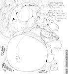  2022 alolan_vulpix anthro belly big_belly black_and_white bodily_fluids clothed clothing digestion_noises digital_drawing_(artwork) digital_media_(artwork) duo english_text eyewear fan_character female fidchellvore glasses hat headgear headwear interior_view looking_pleasured male male/female monochrome navel nintendo onomatopoeia open_mouth oral_vore pok&eacute;mon pok&eacute;mon_(species) regional_form_(pok&eacute;mon) riolu rumbling_stomach sound_effects text video_games vore 