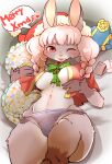  anthro blush breasts clothed clothing female fur hair lagomorph leporid looking_at_viewer mammal rabbit setouchi_kurage smile solo 