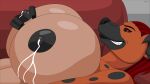  animated anthro big_breasts bodily_fluids breasts conditional_dnp digital_media_(artwork) evov1 female fur hellmane_(karnator) lactating looking_at_viewer nipples nude smile solo 