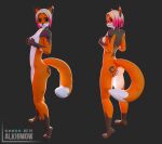  alkhimow anthro breasts butt canid canine cutefox female fox hi_res invalid_tag mammal megan_(disambiguation) solo 