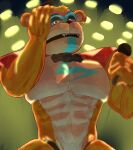  absurd_res animatronic anthro biceps five_nights_at_freddy&#039;s five_nights_at_freddy&#039;s:_security_breach glamrock_freddy_(fnaf) hi_res humanoid machine male male/male mammal muscular muscular_male muscular_thighs robot scottgames solo superabsurd_res ursid video_games zartty_art 