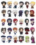  6+boys 6+girls :3 age_progression ahoge angra_mainyu_(fate) artoria_pendragon_(fate) assassin_(fate/zero) bazett_fraga_mcremitz berserker_(fate/zero) black_eyes black_keys_(type-moon) caren_hortensia carnival_phantasm child commentary_request cu_chulainn_(fate) cu_chulainn_(fate/stay_night) diarmuid_ua_duibhne_(lancer)_(fate) dual_persona emiya_kiritsugu emiya_shirou enkidu_(fate) everyone excalibur_(fate/stay_night) fang fate/hollow_ataraxia fate/stay_night fate/strange_fake fate/zero fate_(series) gae_buidhe_(fate) gae_dearg_(fate) gilgamesh_(fate) gilles_de_rais_(caster)_(fate) grail-kun hachi_(gaoo) highres hisau_maiya illyasviel_von_einzbern irisviel_von_einzbern iskandar_(fate) kanshou_&amp;_bakuya_(fate) kayneth_el-melloi_archibald kotomine_kirei matou_kariya matou_sakura mercury_(element) monster multiple_boys multiple_girls pantyhose photoshop_(medium) polearm saber sola-ui_nuada-re_sophia-ri spatula spear sword teenage tentacles thighhighs tohsaka_rin tohsaka_tokiomi uryuu_ryuunosuke volumen_hydragyrum_(fate) waver_velvet weapon white_background younger 