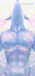  abs absurd_res blue_body cervid gz_draws hi_res horn male mammal muscular muscular_male nipples nude skinny solo 