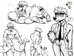  69_position anal anal_fingering anthro balls big_penis black_and_white blush bodily_fluids canid canine canis cum cumshot domestic_dog drooling dudley_puppy duo eebahdeebah ejaculation eyewear eyewear_only fingering freckles from_front_position genital_fluids genitals glasses glasses_only hi_res huge_penis lying male male/male mammal masturbation missionary_position monochrome muscular muscular_anthro muscular_male nickelodeon nude on_back oral penis perineum professor_keswick saliva sex size_difference small_dom_big_sub t.u.f.f._puppy unknown_species 