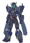  1boy armor black_bodysuit blue_armor blue_eyes bodysuit clenched_hands compound_eyes flat_color ground_vehicle hazard_trigger highres kamen_rider kamen_rider_build kamen_rider_build_(series) male_focus military military_vehicle motor_vehicle ribbed_bodysuit shoulder_armor signature sketch spring_(object) tank tank+tank_form tsubasansan turret unfinished upper_body 