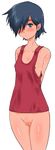  bottomless genderswap hair_over_one_eye ikezawa_kazuma pussy solo summer_wars tan tank_top 