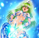  breasts crown green_eyes green_hair long_hair mouth nude open princess queen rape tentacle tentacle_rape 