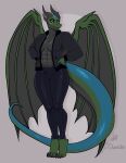  abs absurd_res anthro breasts clothed clothing digitigrade dragon female hi_res hiddenwolf iryx jacket leggings legwear open_clothing open_jacket open_topwear solo topwear wings 