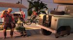  3d_(artwork) anthro bicycle boots breasts camper_van car clothed clothing crocodile crocodile_(petruz) crocodilian crocodylid digital_media_(artwork) engineer_(team_fortress_2) female footwear group hat headgear headwear hi_res human humanoid male male/female mammal medic_(team_fortress_2) miss-mundany_(photolol.03) photolol.03 reptile scalie scout_(team_fortress_2) source_filmmaker team_fortress_2 valve vehicle video_games 