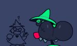  animated anthro big_butt bovid butt caprine confusion deltarune dummy_(undertale) duo ghost goat low_res male mammal ralsei spirit superiorfox undertale_(series) video_games 