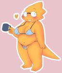  &lt;3 alphys alpi anthro belly big_breasts bikini blush breasts buckteeth camel_toe chubby_anthro chubby_female clothed clothing coat container cup deep_navel eyewear female front_view glasses hi_res holding_cup holding_object lizard looking_at_viewer navel non-mammal_breasts reptile scales scalie simple_background skimpy slightly_chubby smile solo standing string_bikini swimwear teeth thick_tail thick_thighs three-quarter_view topwear undertale_(series) video_games yellow_body yellow_scales 