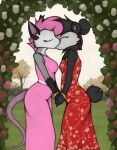  anthro duo female female/female giant_panda hi_res iris kissing mammal marsminer marsupial mei phalangeriform ursid wedding 
