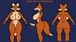  anthro balls big_breasts breasts butt canid canine fox front_view genitals gynomorph intersex karen_the_fox_(mexicommie) mammal mexicommie model_sheet nipples nude penis rear_view red_fox side_boob side_view solo trans_(lore) trans_woman_(lore) 