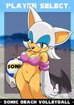  animal_ears bat_wings beach bikini bottomless breasts furry nipples outside pussy rouge_the_bat solo sonic_the_hedgehog swimsuit uncensored volleyball wings 