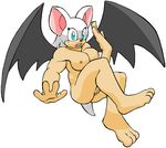  animal_ears bat_wings breasts furry muscles nipples pussy rouge_the_bat solo sonic_the_hedgehog wings 