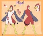  2021 avian beak exsys genitals hi_res male model_sheet nigel_(exsys) penis 