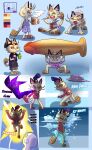  absurd_res asderzx beverage coffee coffee_mug dildo eyewear glasses hi_res male meowth model_sheet nintendo pok&eacute;mon pok&eacute;mon_(species) sex_toy solo video_games 