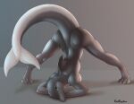  anthro ass_up breasts cetacean delphinoid female hi_res jack-o&#039;_pose looking_at_viewer mammal marine nude pose redraptor16 smile solo toothed_whale 