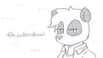  ... anthro bored clothed clothing fenrik_(artist) giant_panda hair hijackerdraws invalid_tag male mammal monochrome nose shirt simple_background solo topwear ursid white_background 