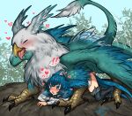  &lt;3 absurd_res ambiguous_penetration avian bestiality big_dom_small_sub blue_hair blush claws dominant dominant_feral duo female feral final_fantasy final_fantasy_xiv from_behind_position gryphon hair head_wings hi_res humanoid male male/female meteion_(final_fantasy_xiv) mochi_taichi mythological_avian mythology penetration sex size_difference square_enix submissive submissive_humanoid video_games wings 