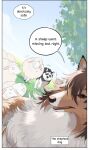  aman_(weibo) anthro biped black_nose brown_body brown_fur brown_nose canid canine canis comic domestic_dog edit english_text feral fur group hard_translated herding_dog husky mammal nordic_sled_dog pastoral_dog plant spitz text translated tree white_body 