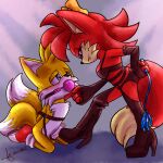  anthro archie_comics ball_gag bdsm bondage bound cock_and_ball_torture dominant dominant_female dominatrix duo female fiona_fox gag genital_torture hi_res male male/female miles_prower sega sonic_the_hedgehog_(archie) sonic_the_hedgehog_(comics) sonic_the_hedgehog_(series) whip 