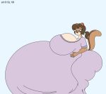  2009 anthro belly big_belly big_breasts big_butt breasts brown_eyes brown_hair butt chipmunk clothed clothing digital_media_(artwork) female gown ground_squirrel hair huge_breasts huge_butt hyper hyper_belly hyper_breasts hyper_butt mammal ponytail pregnant rodent satsumalord sciurid simple_background solo terry_(satsumalord) thick_thighs 