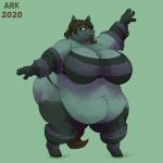  2020 alundra anthro arkveveen_(artist) arm_warmers armwear belly belly_overhang big_belly big_breasts big_butt blue_roan_(marking) breasts brown_hair butt clothing dewlap_(anatomy) double_chin equid equine eyewear female glasses hair hi_res hooves horse legwear looking_at_viewer mammal morbidly_obese morbidly_obese_female navel obese obese_female overweight overweight_female pose raised_arm smile smiling_at_viewer solo stockings thick_thighs thong topwear tube_top underwear 