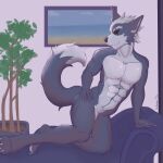  absurd_res anthro canid canine canis dadasher eye_patch eyewear hi_res invalid_tag male male/male mammal muscular muscular_male nintendo odonnell pinup pose solo star_fox video_games wolf wolf_o&#039;donnell 