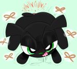  animal_genitalia animal_pussy aroused bodily_fluids buttercup_(powerpuff_girls) canid canine canine_pussy cartoon_network drooling excited female feral genitals hi_res mammal powerpuff_girls pussy saliva solo 