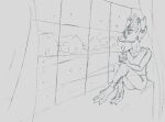  absurd_res anthro depression dragon furry hi_res safe_stead sketch snowy window 