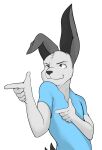  absurd_res alpha_channel anthro clothed clothing digital_drawing_(artwork) digital_media_(artwork) emote finger_gun fur gesture hi_res jack_kel(huf13) kai_ko_lou lagomorph leporid male mammal rabbit simple_background smile solo transparent_background 