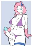  absurd_res anthro balls big_breasts bikini blue_sclera breasts cleavage clothed clothing clothing_aside conditional_dnp eeveelution genitals hi_res intersex masturbation navel nintendo panties panties_aside penis pok&eacute;mon pok&eacute;mon_(species) quin-nsfw solo swimwear sylveon underwear underwear_aside video_games 