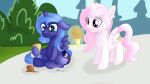  16:9 age_difference bodily_fluids crying dessert duo equid equine female food friendship_is_magic hasbro hi_res horn horse ice_cream jbond mammal my_little_pony pony princess_celestia_(mlp) princess_luna_(mlp) tears widescreen winged_unicorn wings young younger_female 
