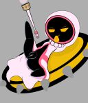  animated anthro anus black_body cloak clothing detailed female genitals jewelry lying mace malice_(pinkmoth) melee_weapon necklace on_back pink_clothing pokesiimii presenting presenting_pussy pussy simple_background smug solo spikes spread_legs spreading tongue tongue_out weapon yellow_eyes 