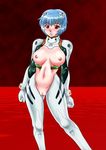  ayanami_rei bb blush breasts formal large_breasts makita_aoi neon_genesis_evangelion pussy suit 