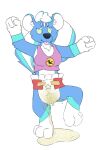  absurd_res anthro bodily_fluids breasts diaper embarrassed female genital_fluids hi_res hyaenid hybrid leaking_diaper mammal mephitid peeing pinta pintahyena puddle skunk solo standing urine visible_stench watersports wet_diaper wetting wetting_diaper 