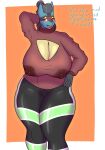  absurd_res anthro big_breasts blush blush_lines bodily_fluids bottomwear breasts cleavage cleavage_cutout clothed clothing curvaceous curvy_figure dialogue embarrassed female hi_res huge_breasts jigglephysics lactating lactating_through_clothing lips lipstick lucario makeup mature_anthro mature_female millie_(jigglephysics) nintendo nipple_outline pants pok&eacute;mon pok&eacute;mon_(species) solo solo_focus sweater thick_bottom_lip thick_thighs topwear video_games voluptuous wet wet_clothing wide_hips yoga_pants 