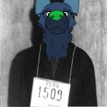  anthro blue_body blue_fur chairman_gonzalo communism draw_over estanislau_rubrov fur hyaenid khino male mammal maoism meme politics prisoner sketch socialism solo 