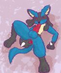  anal anal_fingering anal_penetration anal_stretching animal_genitalia animal_penis anthro autofellatio balls bugg_(artist) canine_penis fingering genitals hi_res knot lucario lying male masturbation nintendo on_back oral oral_masturbation oral_penetration penetration penile penile_masturbation penis pok&eacute;mon pok&eacute;mon_(species) solo sucking video_games 