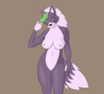  anthro b3a5t70 big_breasts blush breasts female five_nights_at_freddy&#039;s five_nights_at_freddy&#039;s:_security_breach genitals green_hair hair hi_res nude pussy roxanne_wolf_(fnaf) scottgames smile solo standing video_games 